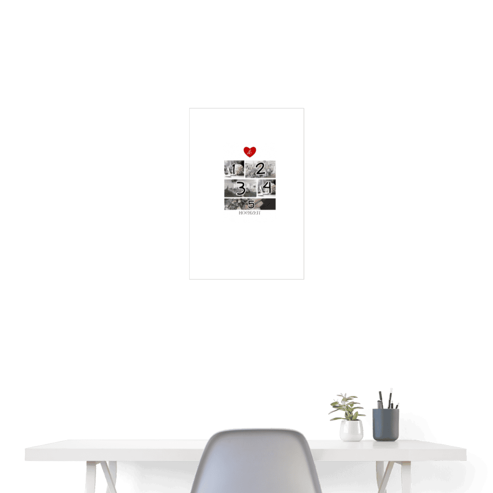 Poster 40x60 cm - Weiß