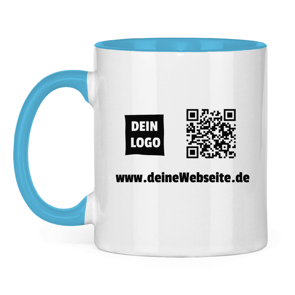 Tasse zweifarbig Dein Logo