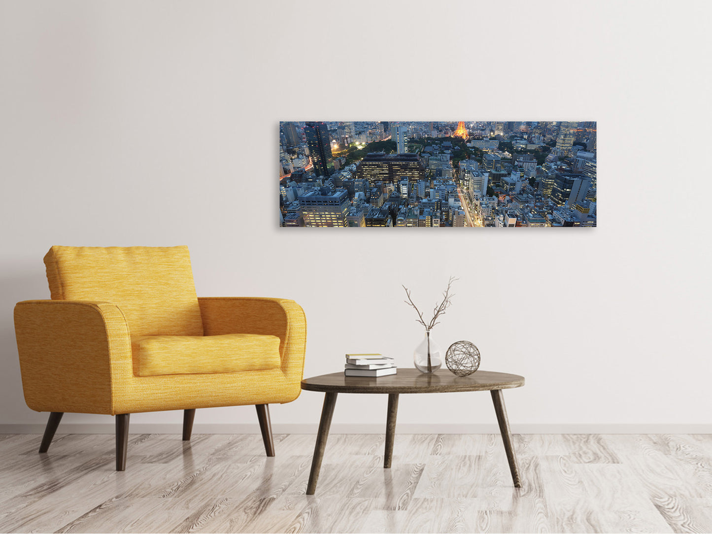 Leinwandbild Panorama Paris am Abend