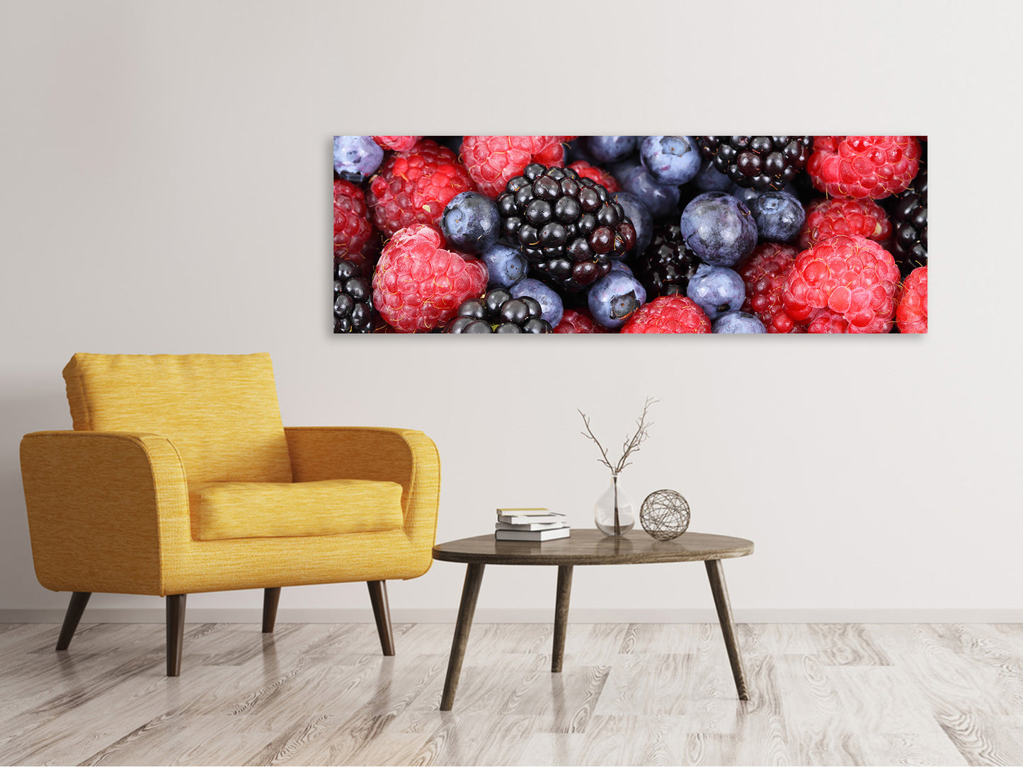Leinwandbild Panorama Fruchtige Beeren