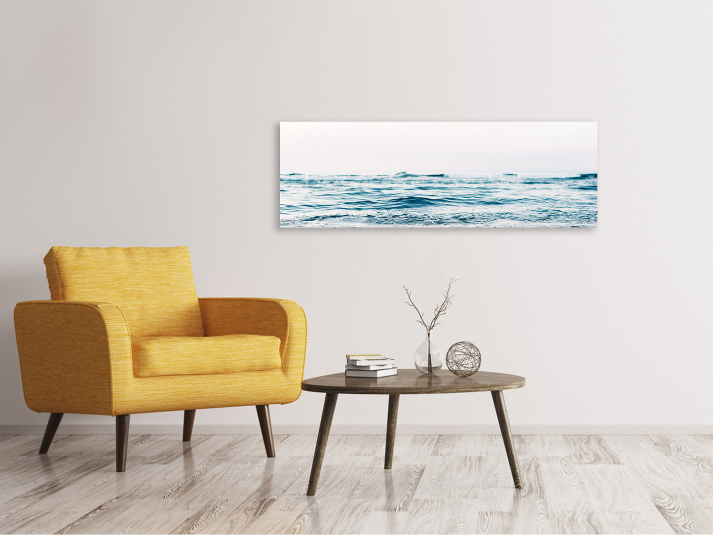 Leinwandbild Panorama Alleine am Strand