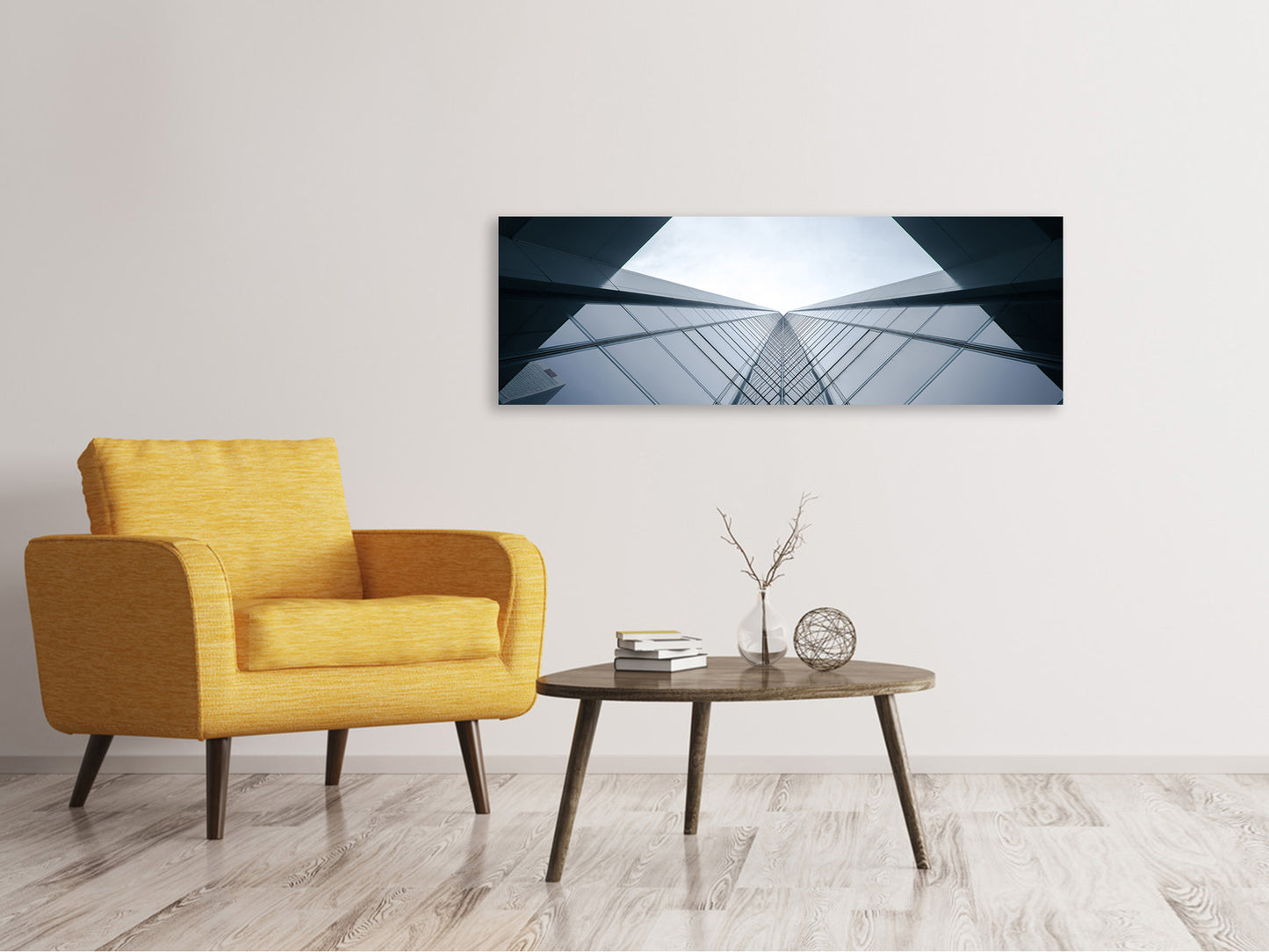 Leinwandbild Panorama Architektur aus Glas