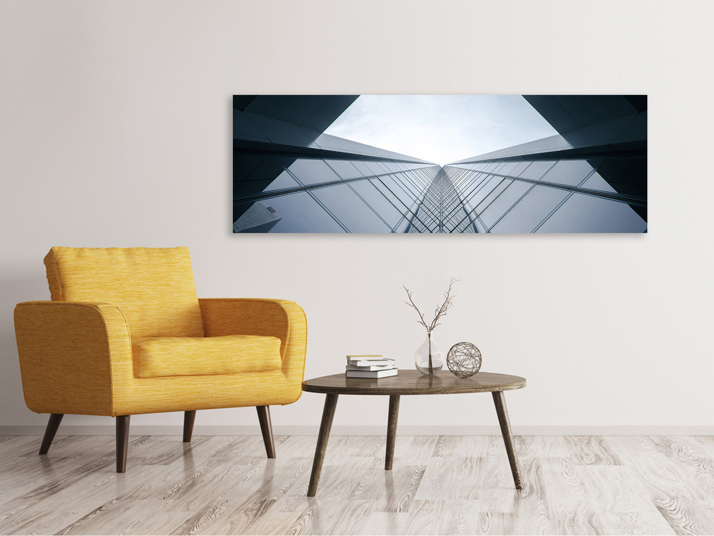 Leinwandbild Panorama Architektur aus Glas