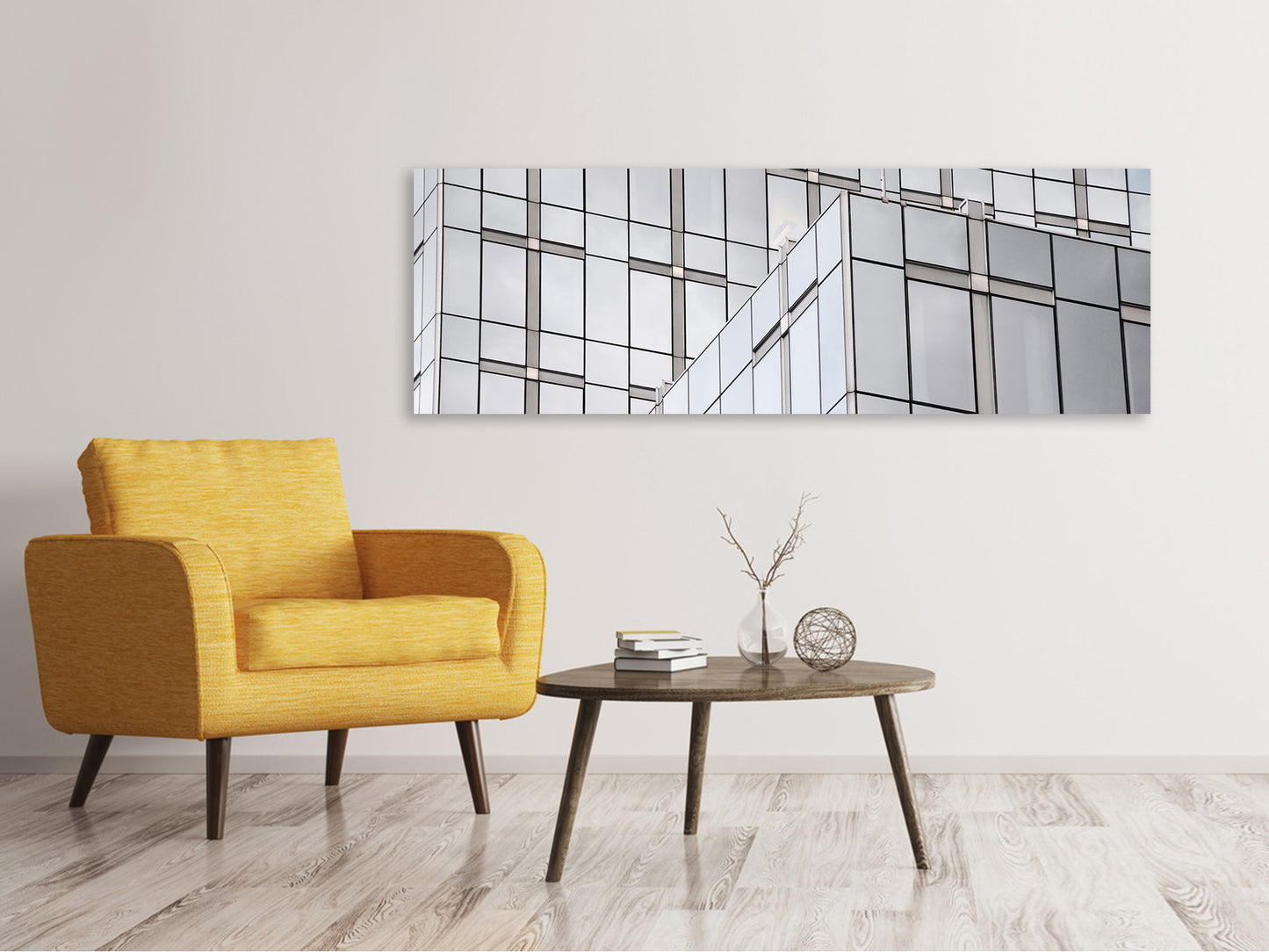 Leinwandbild Panorama Ein Palast aus Glas