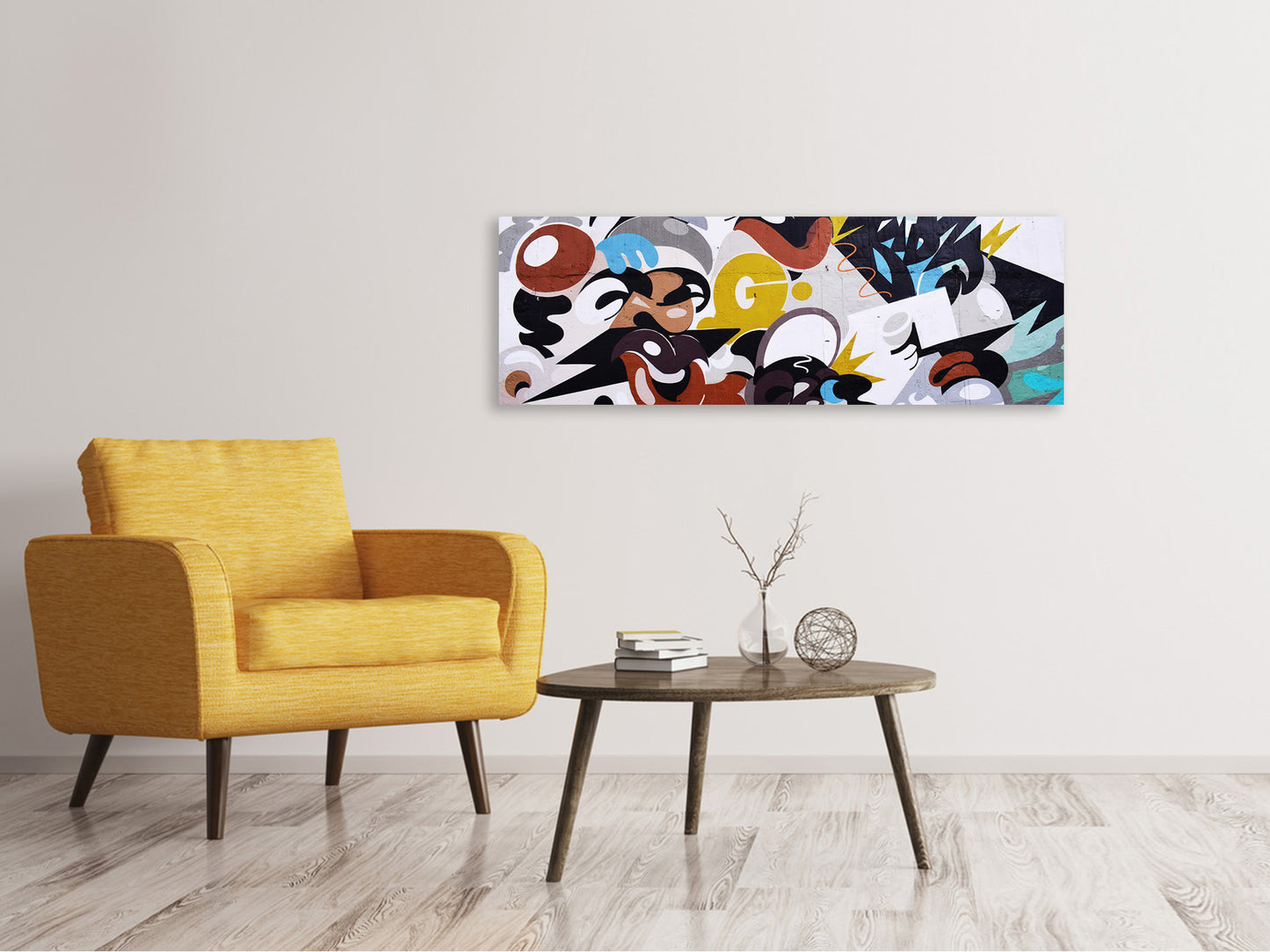 Leinwandbild Panorama Kunst an der Wand