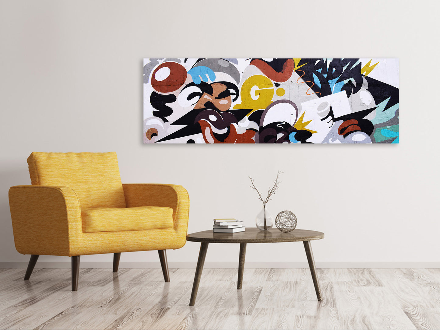Leinwandbild Panorama Kunst an der Wand