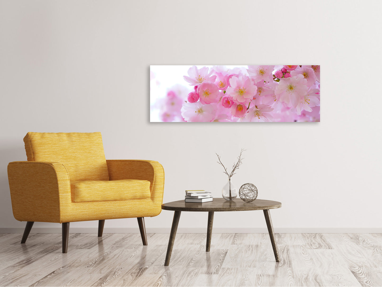 Leinwandbild Panorama Japanische Kirschblüte XL