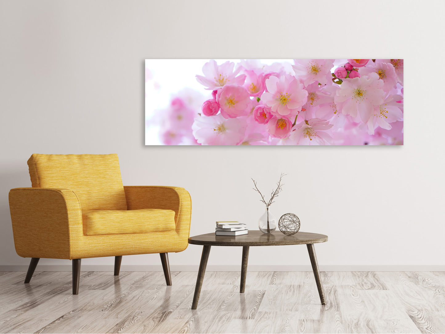 Leinwandbild Panorama Japanische Kirschblüte XL