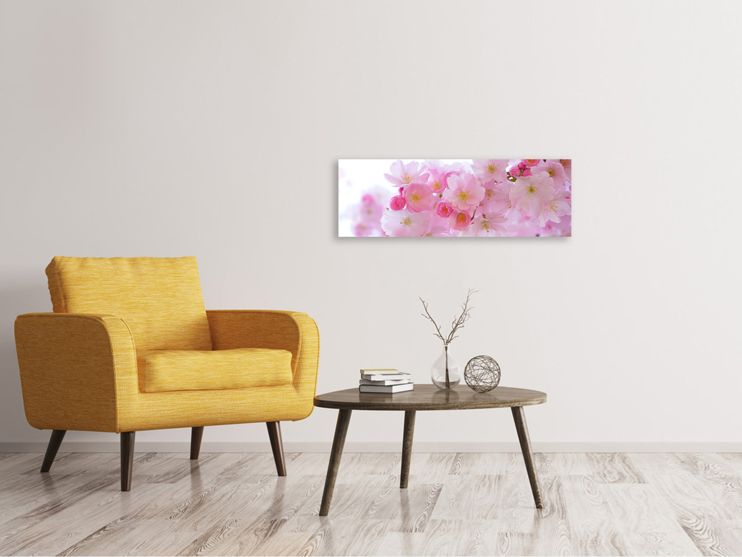 Leinwandbild Panorama Japanische Kirschblüte XL