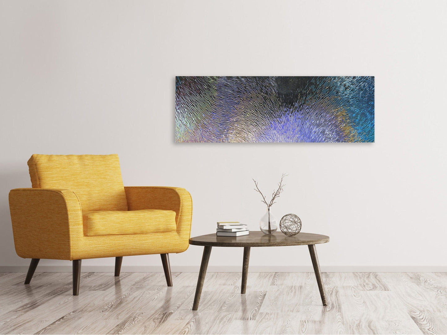 Leinwandbild Panorama Glas bunt satiniert