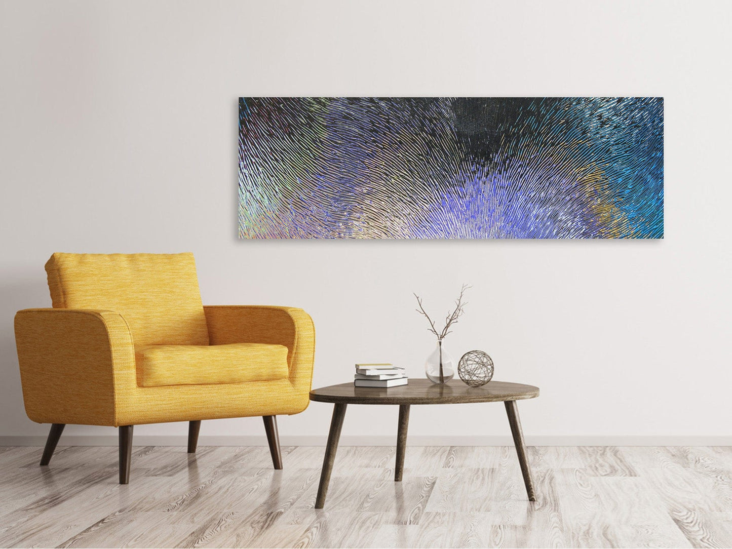Leinwandbild Panorama Glas bunt satiniert