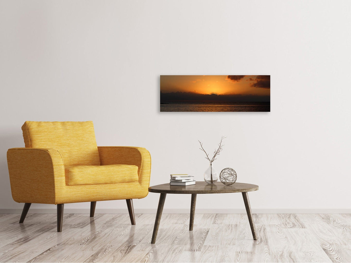 Leinwandbild Panorama Schöner Sonnenaufgang am Strand