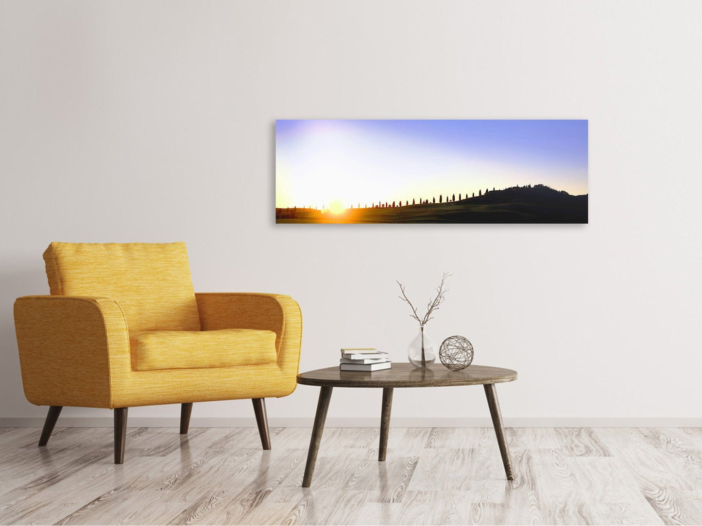 Leinwandbild Panorama Die Morgendämmerung