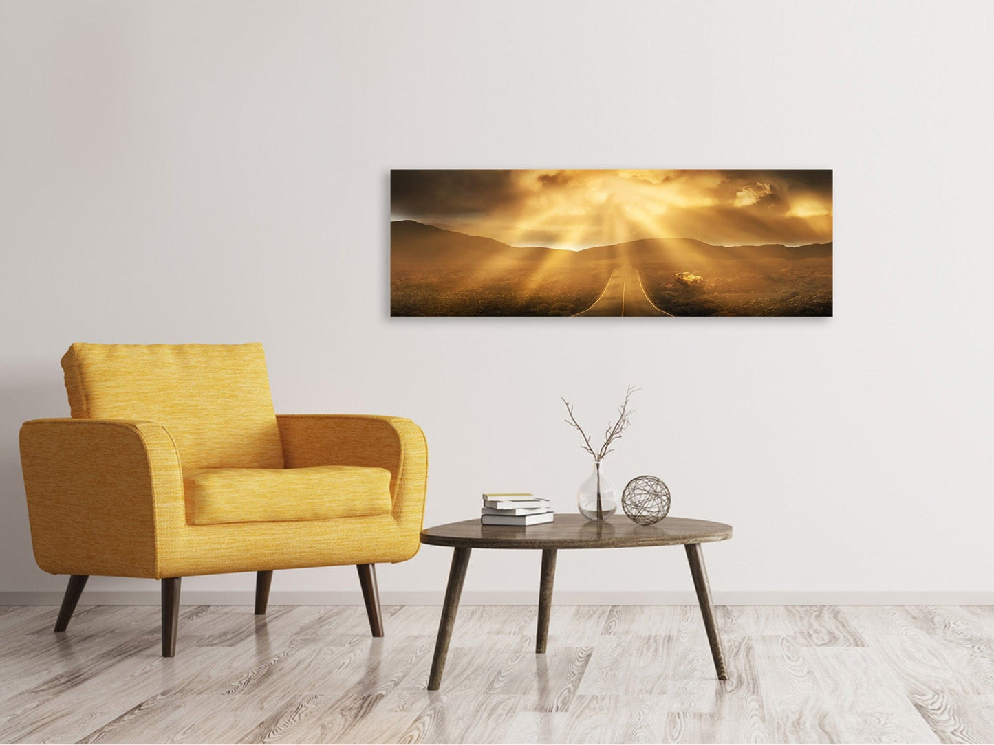 Leinwandbild Panorama Mystische Strasse