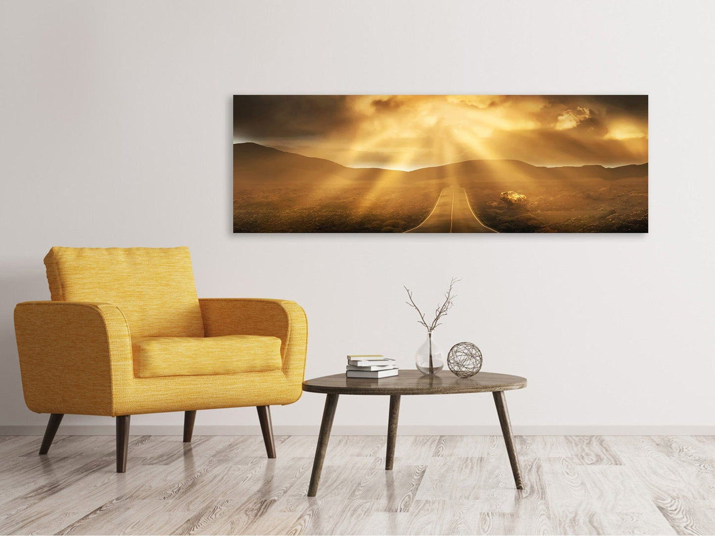 Leinwandbild Panorama Mystische Strasse