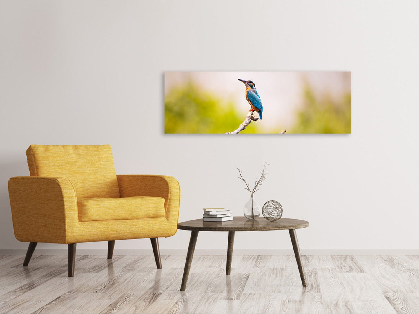 Leinwandbild Panorama Der Eisvogel
