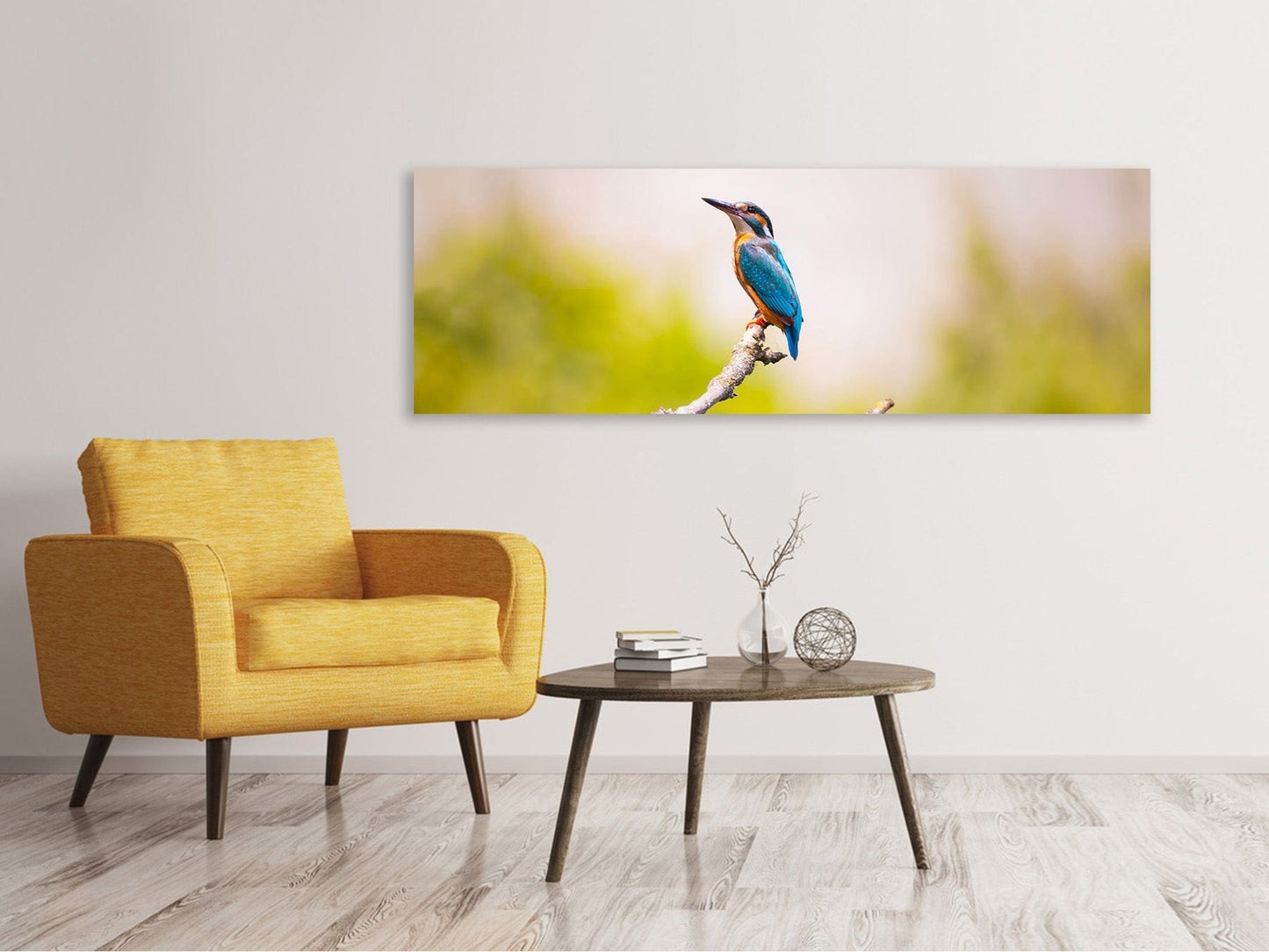 Leinwandbild Panorama Der Eisvogel