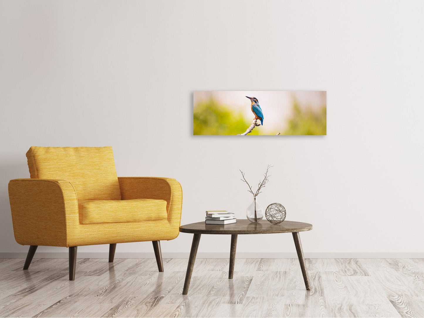 Leinwandbild Panorama Der Eisvogel