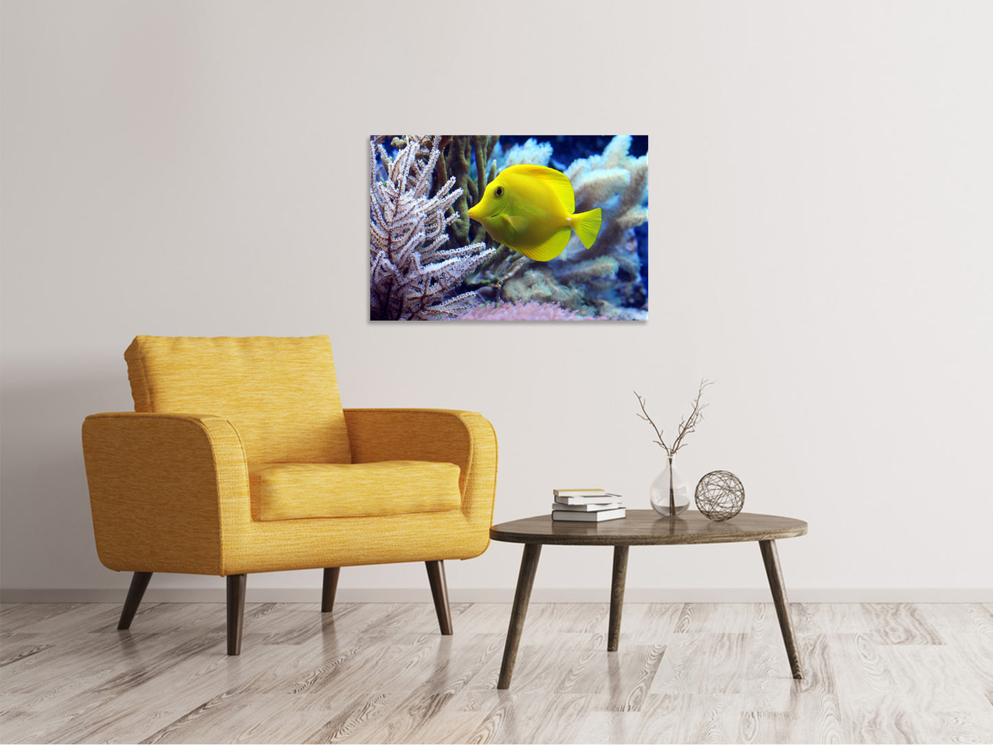 Leinwandbild Gelber Doktorfisch XL
