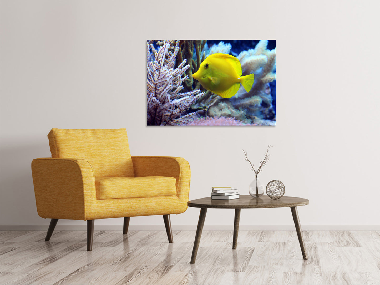 Leinwandbild Gelber Doktorfisch XL