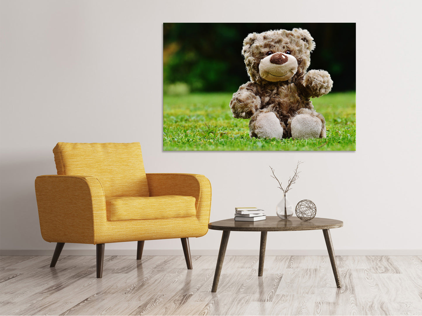 Leinwandbild Happy Teddybär