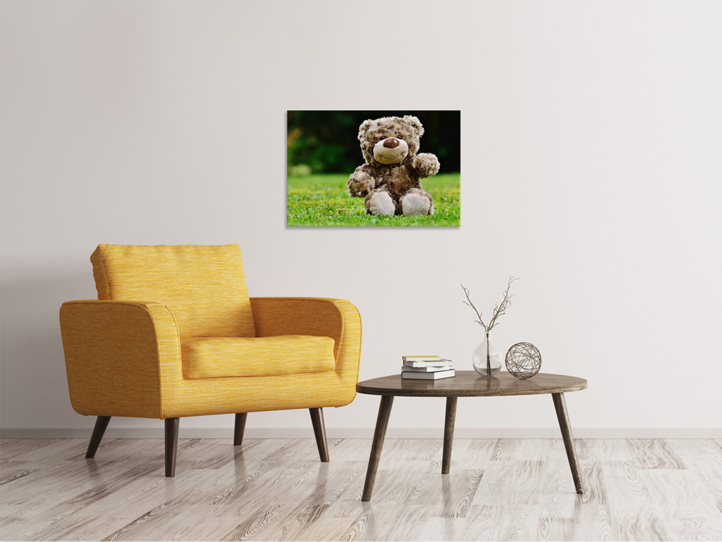 Leinwandbild Happy Teddybär