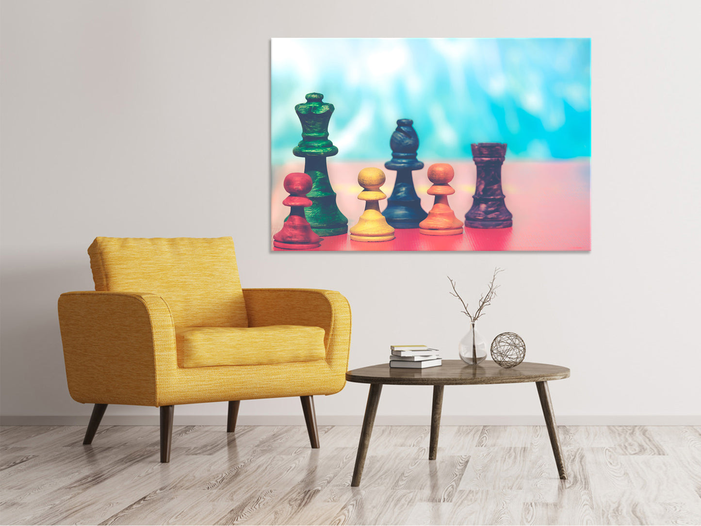 Leinwandbild Buntes Schach