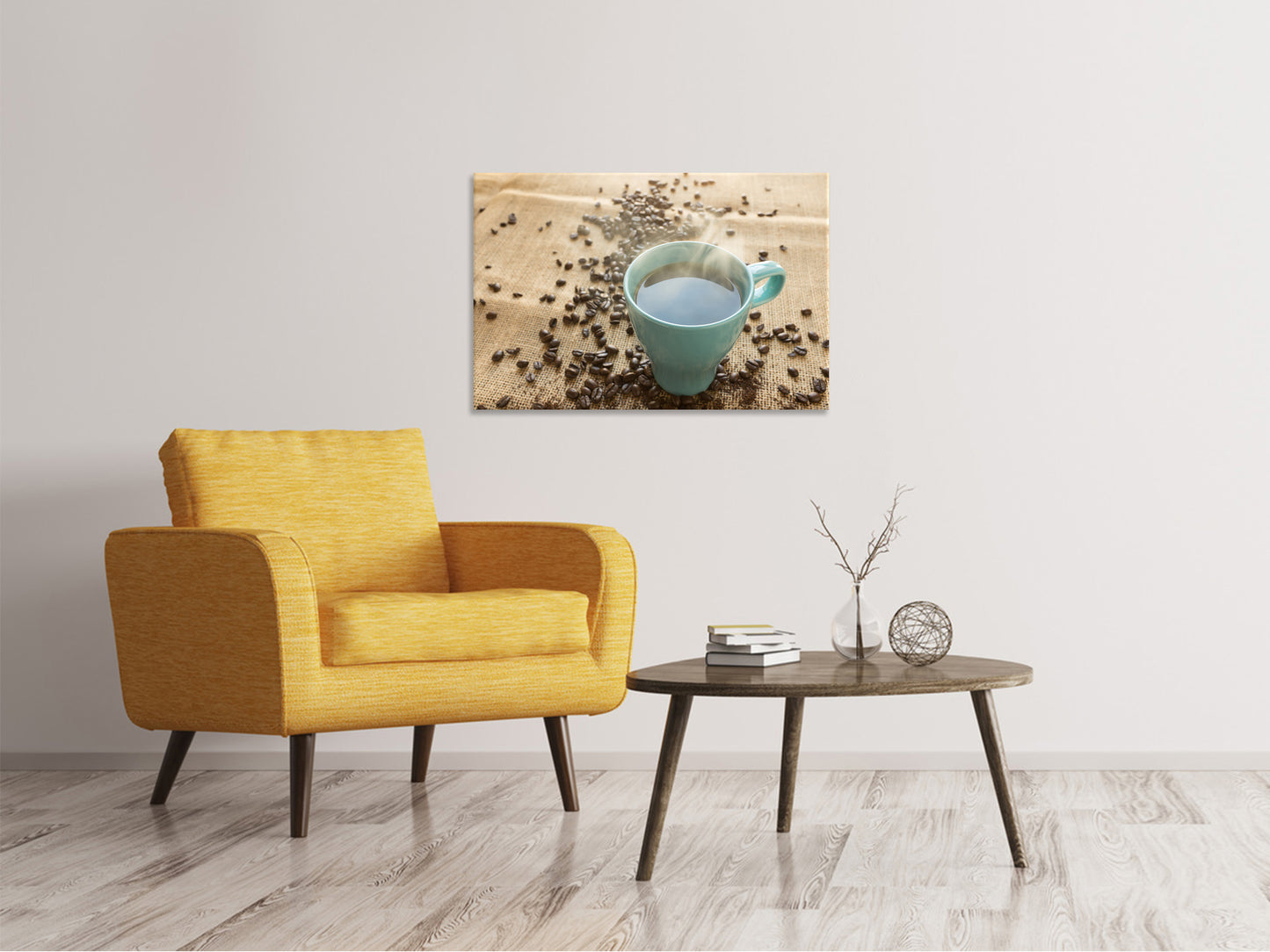 Leinwandbild Heisser Kaffee