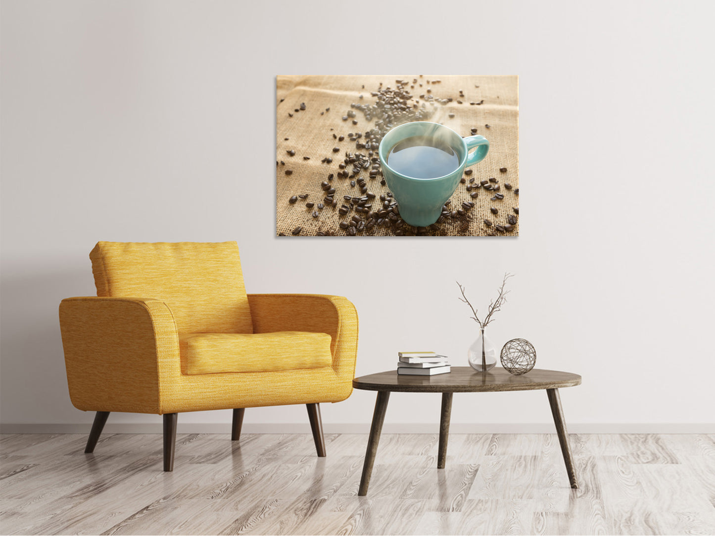 Leinwandbild Heisser Kaffee