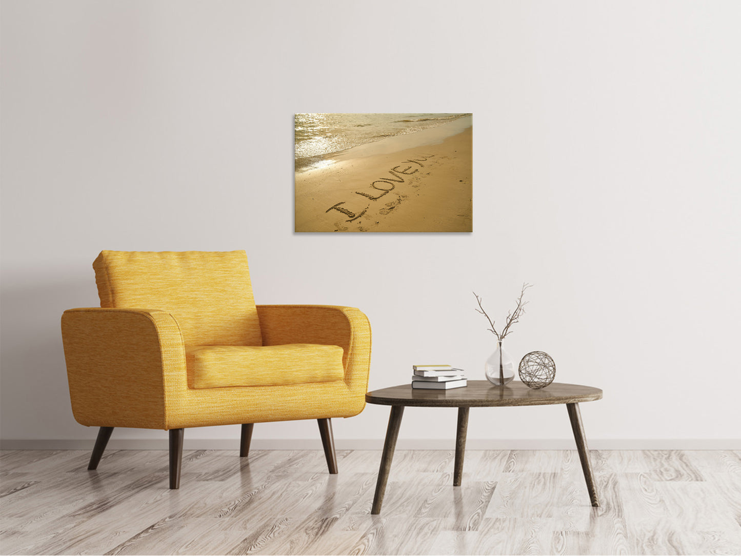 Leinwandbild Zeichen im Sand