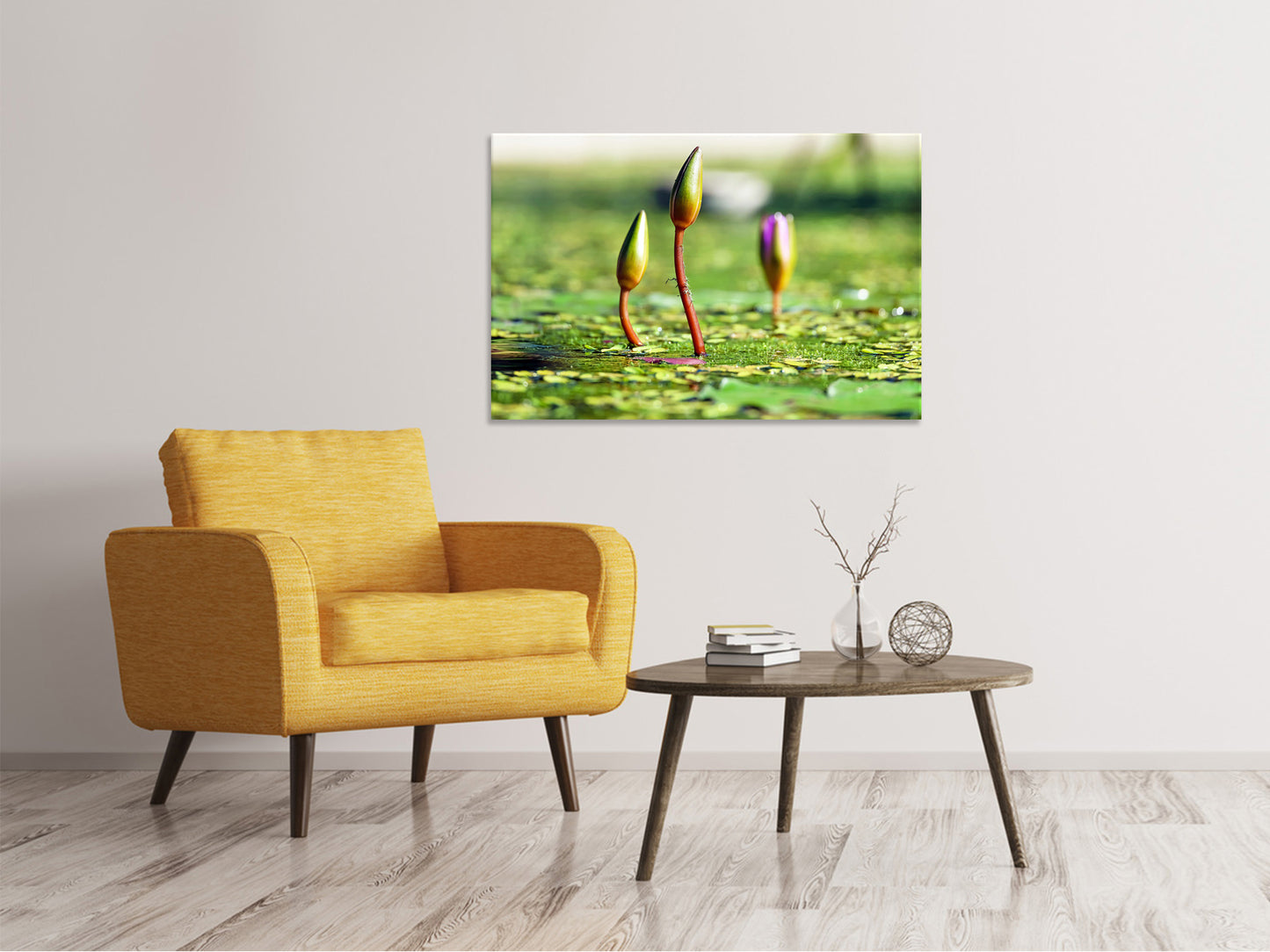 Leinwandbild Seerosen in XL