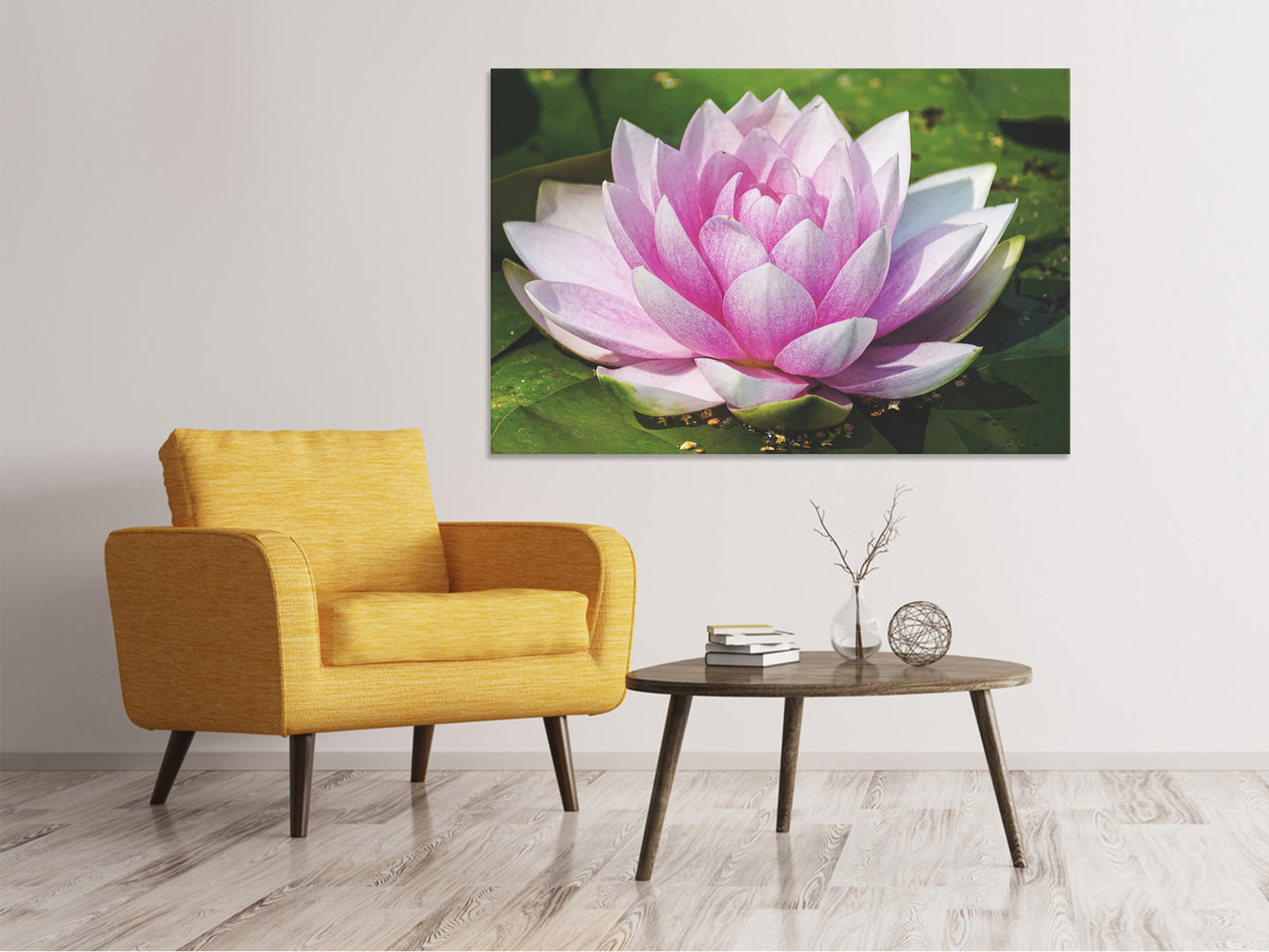 Leinwandbild Seerose in rosa