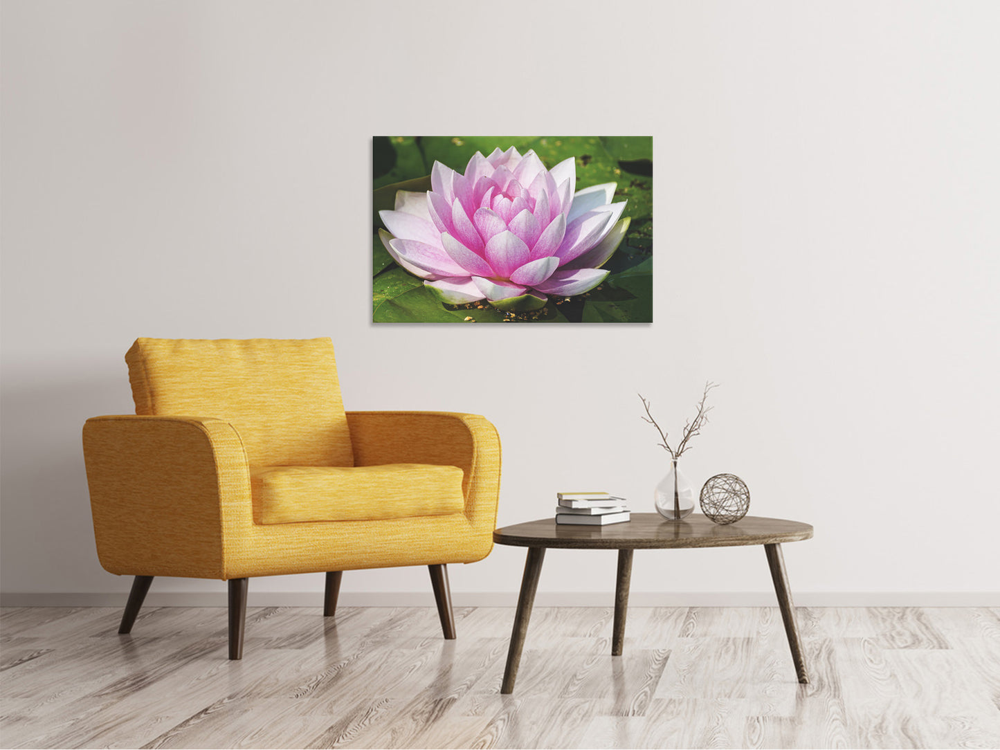 Leinwandbild Seerose in rosa