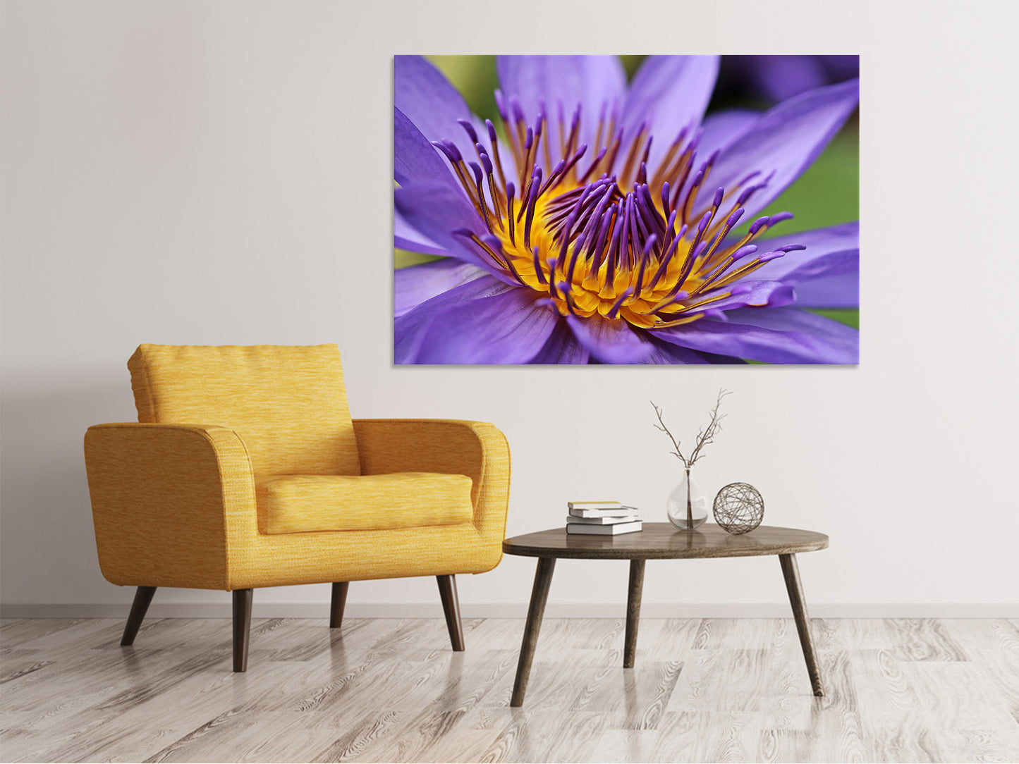 Leinwandbild XXL Seerose in lila
