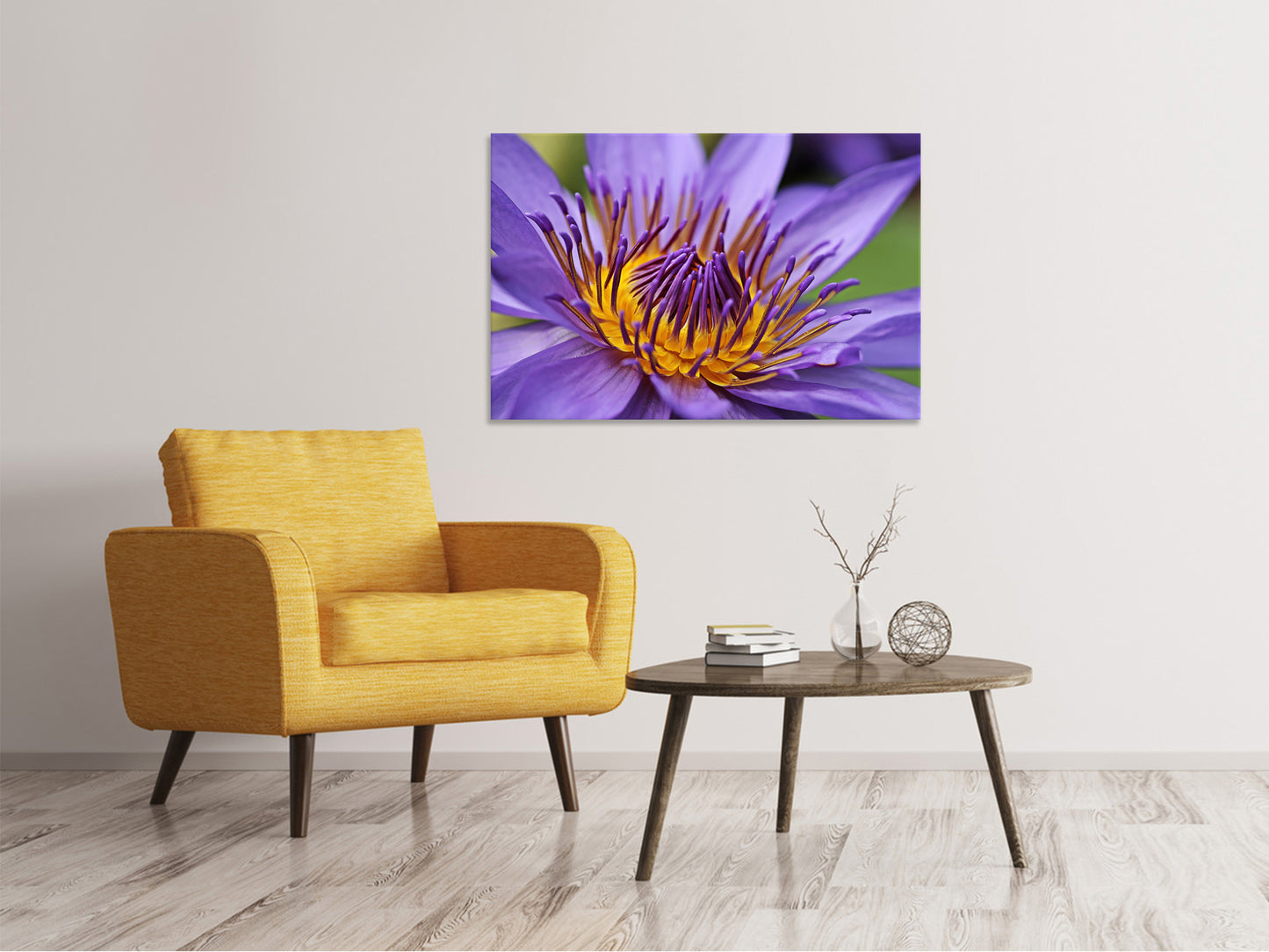 Leinwandbild XXL Seerose in lila