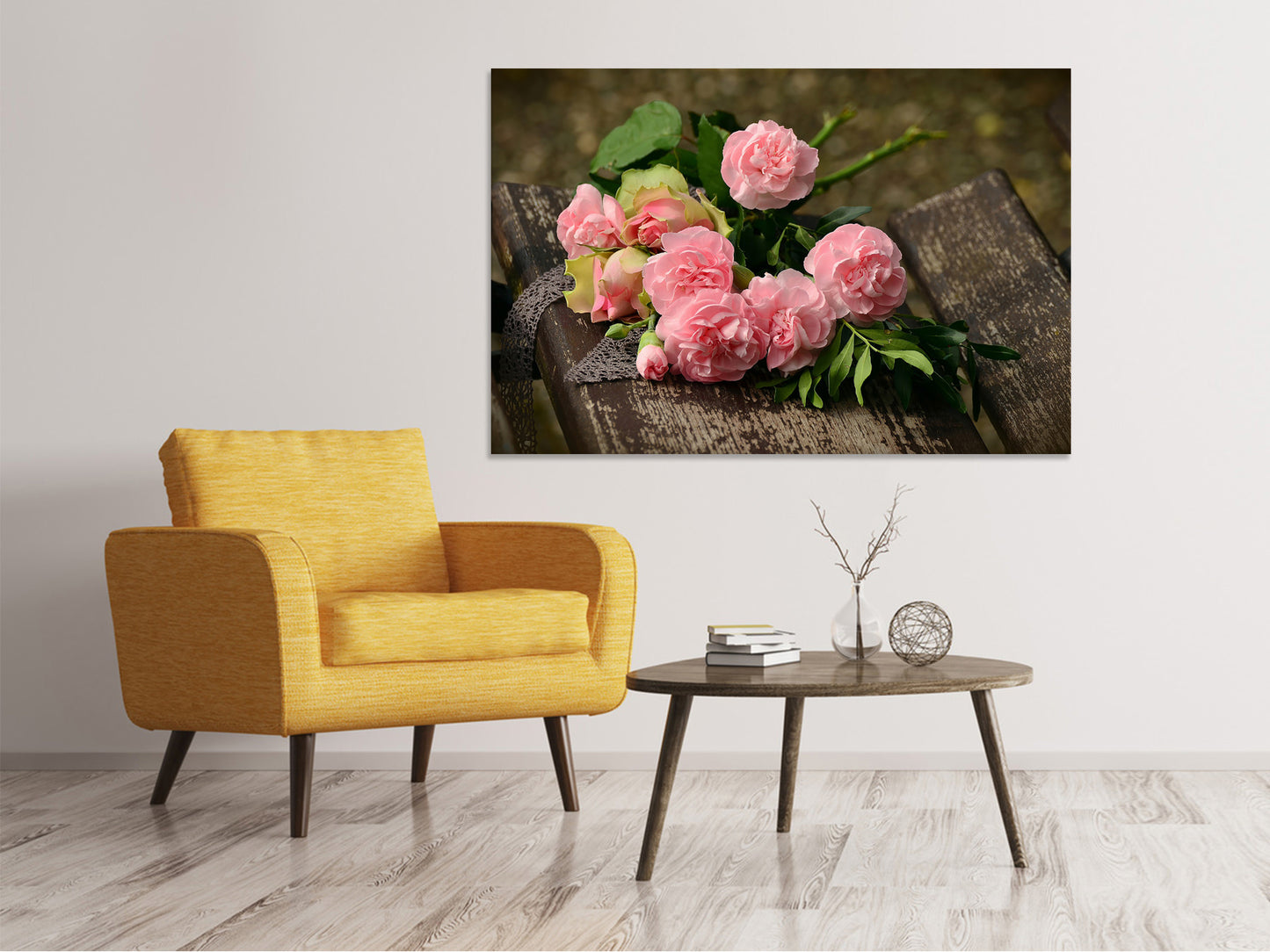 Leinwandbild Ein Rosenstrauss