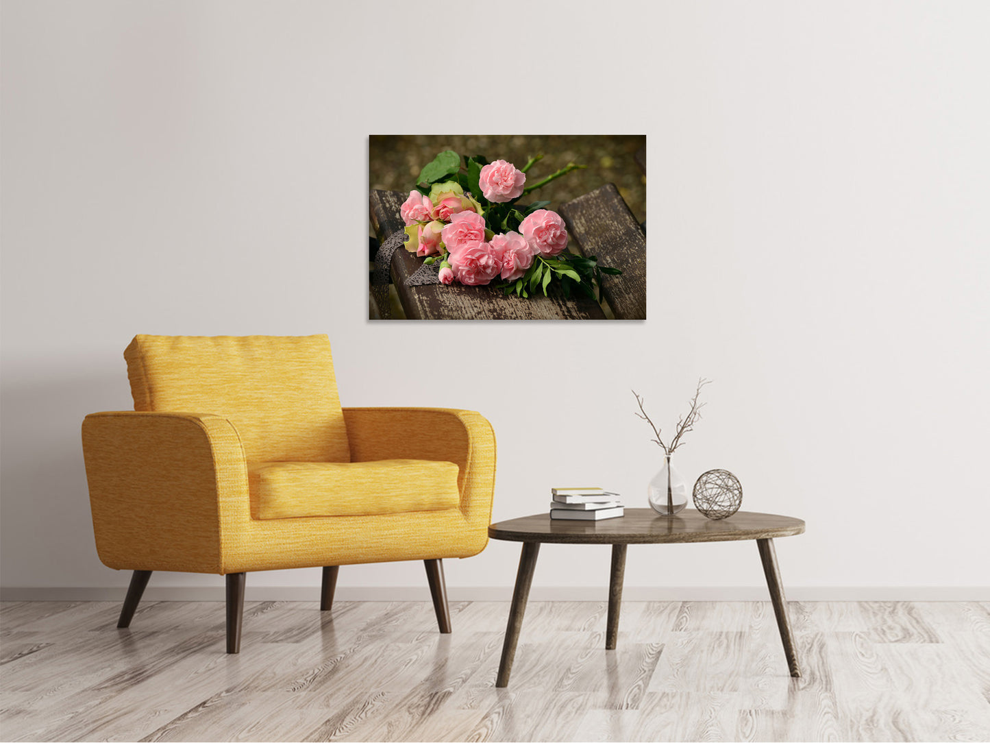 Leinwandbild Ein Rosenstrauss