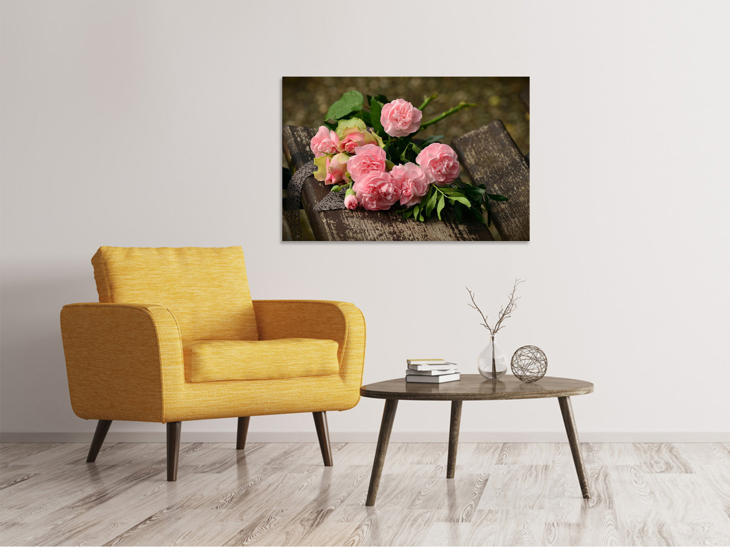 Leinwandbild Ein Rosenstrauss