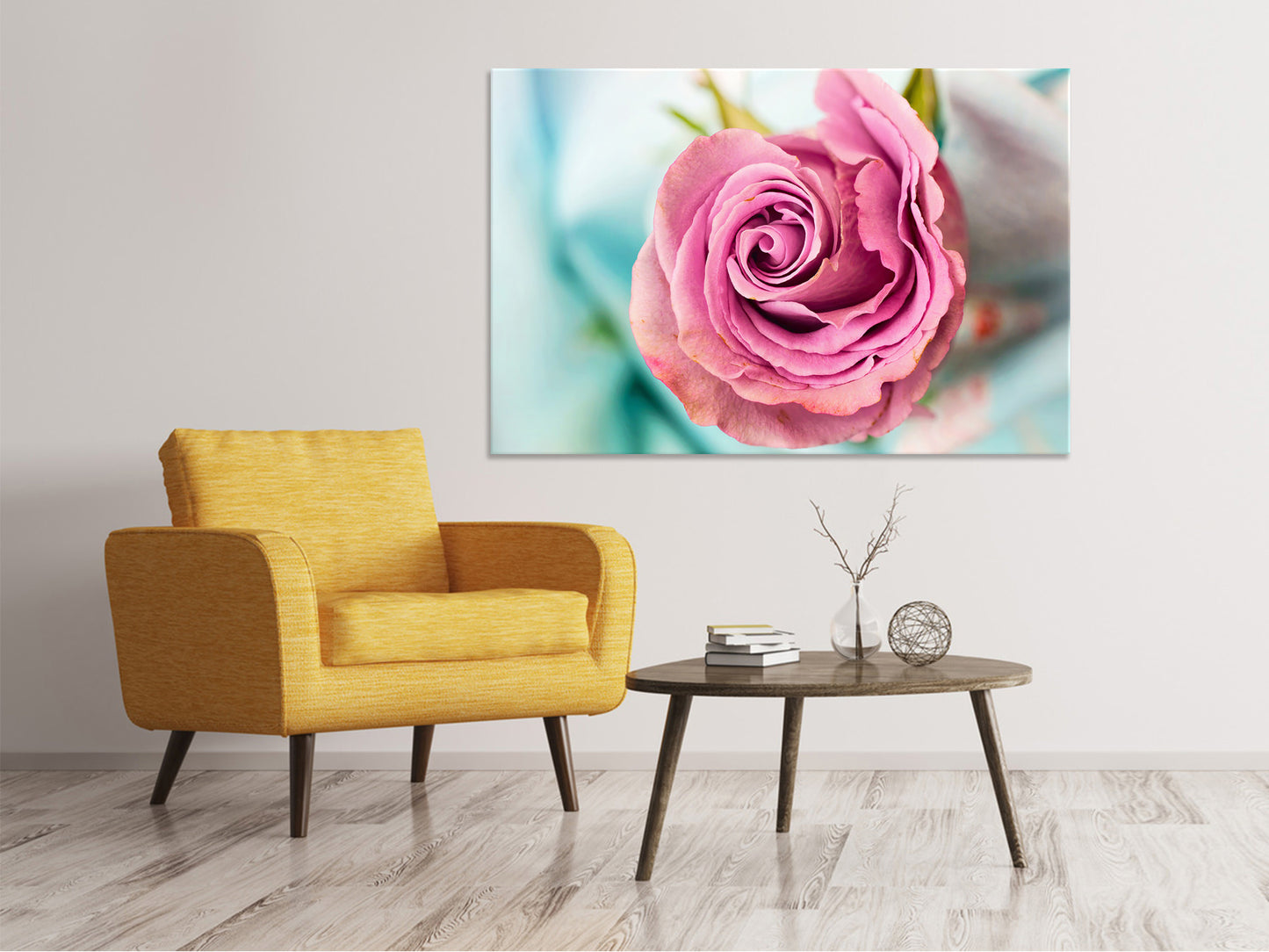 Leinwandbild Rosenblüte in rosa