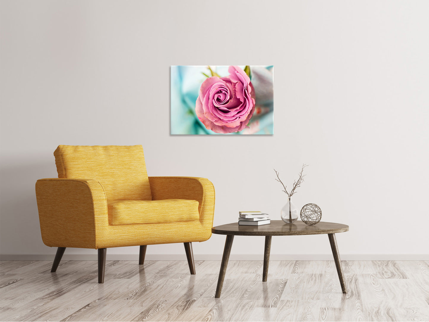 Leinwandbild Rosenblüte in rosa