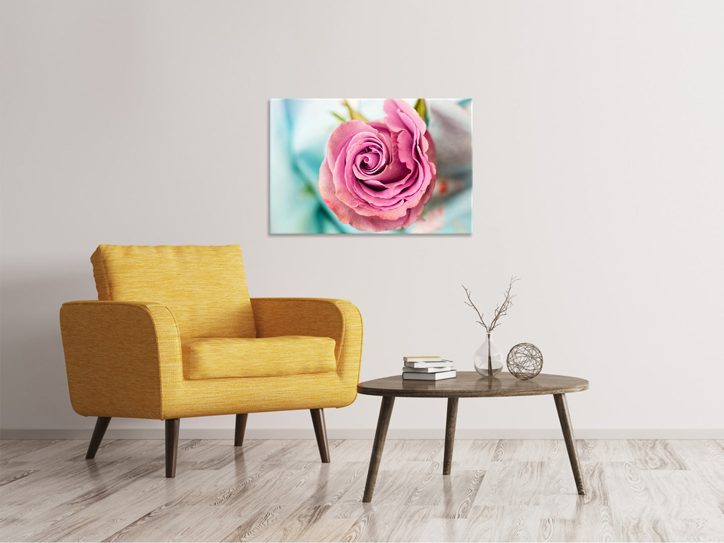 Leinwandbild Rosenblüte in rosa
