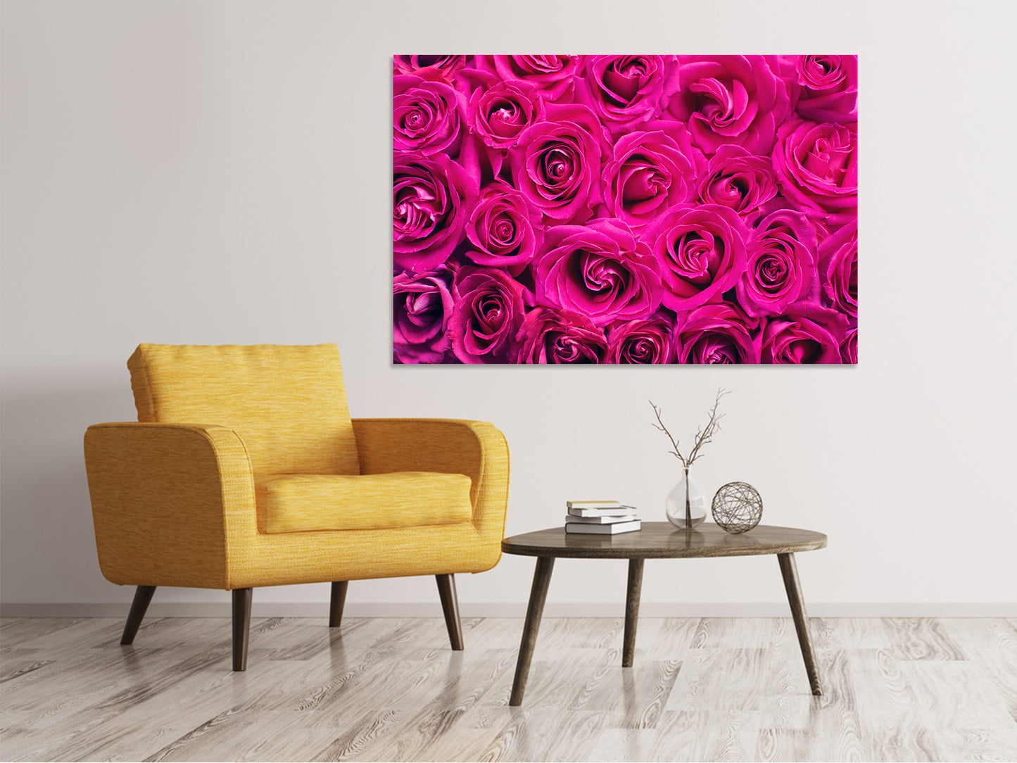 Leinwandbild Rosenblüten in pink