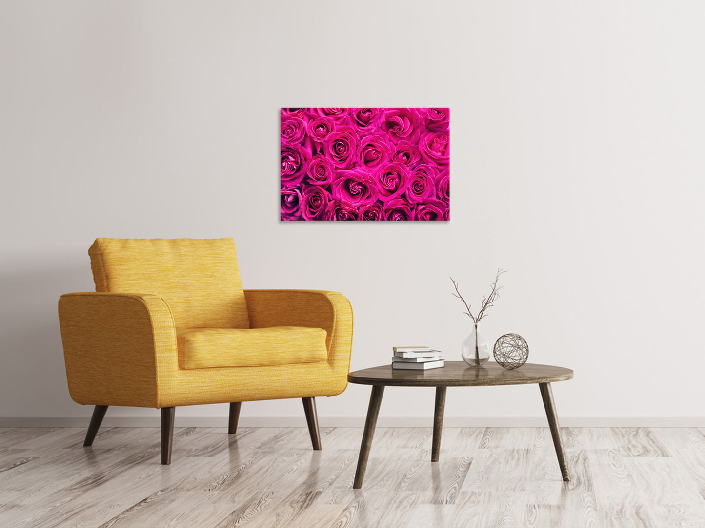 Leinwandbild Rosenblüten in pink