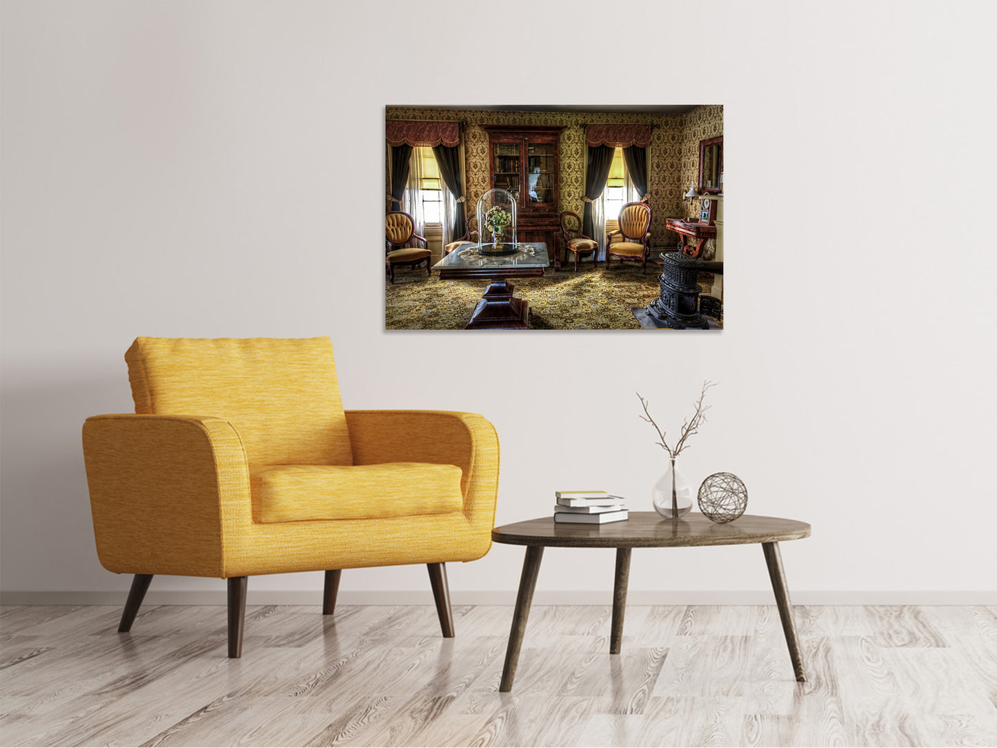 Leinwandbild Retro Wohnzimmer