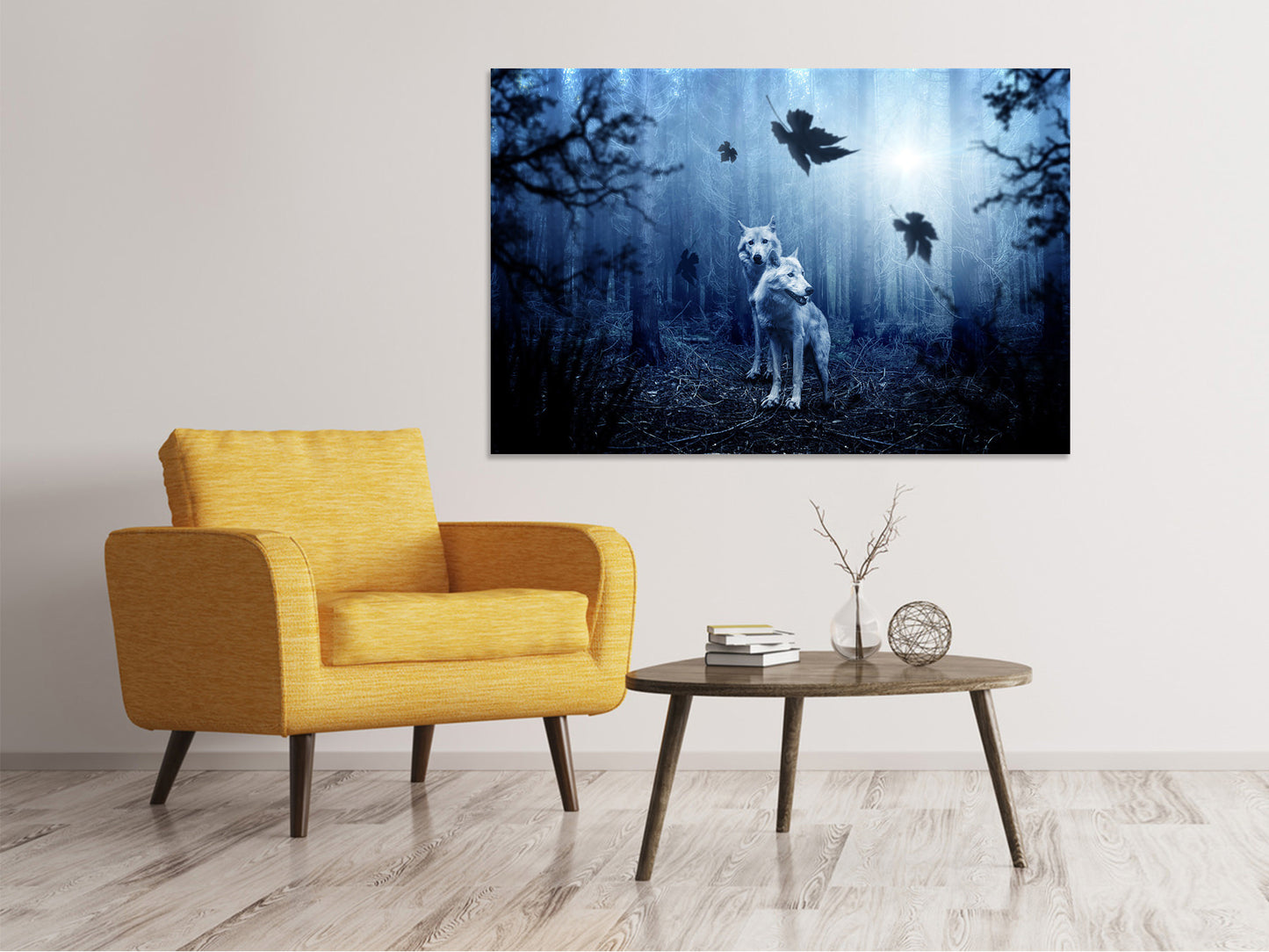 Leinwandbild Wolfs Paar