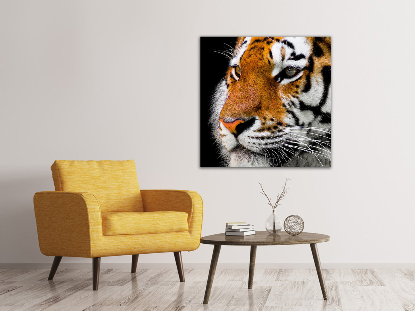 Leinwandbild Close up Tiger Kopf