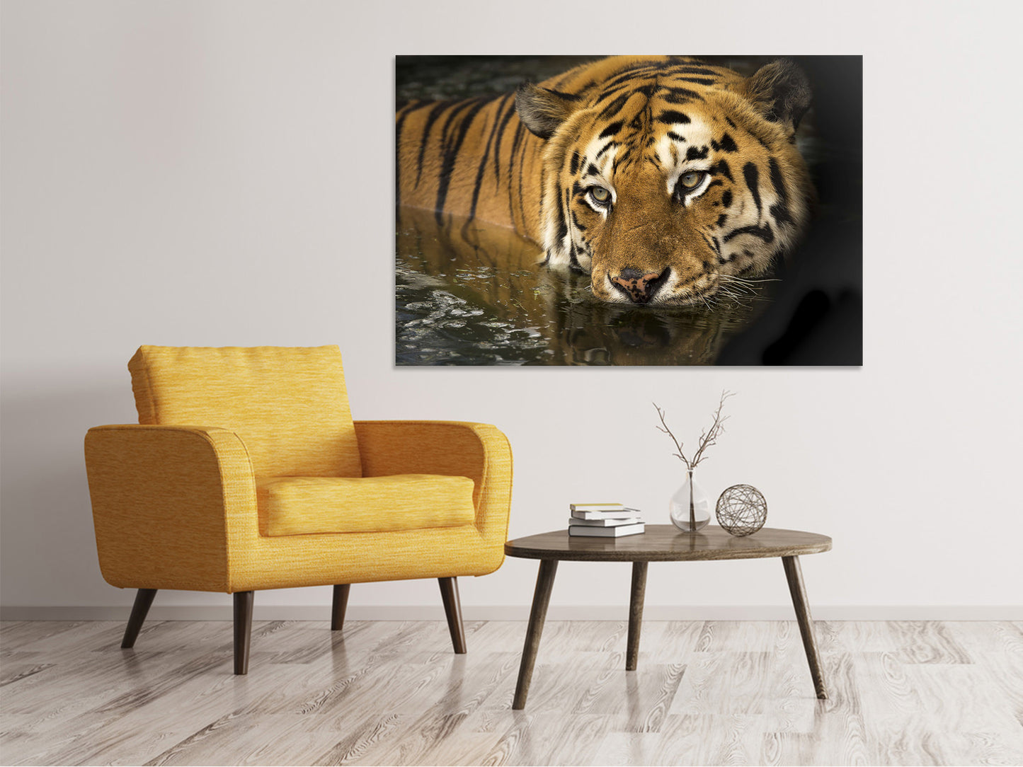 Leinwandbild Tiger im Wasser
