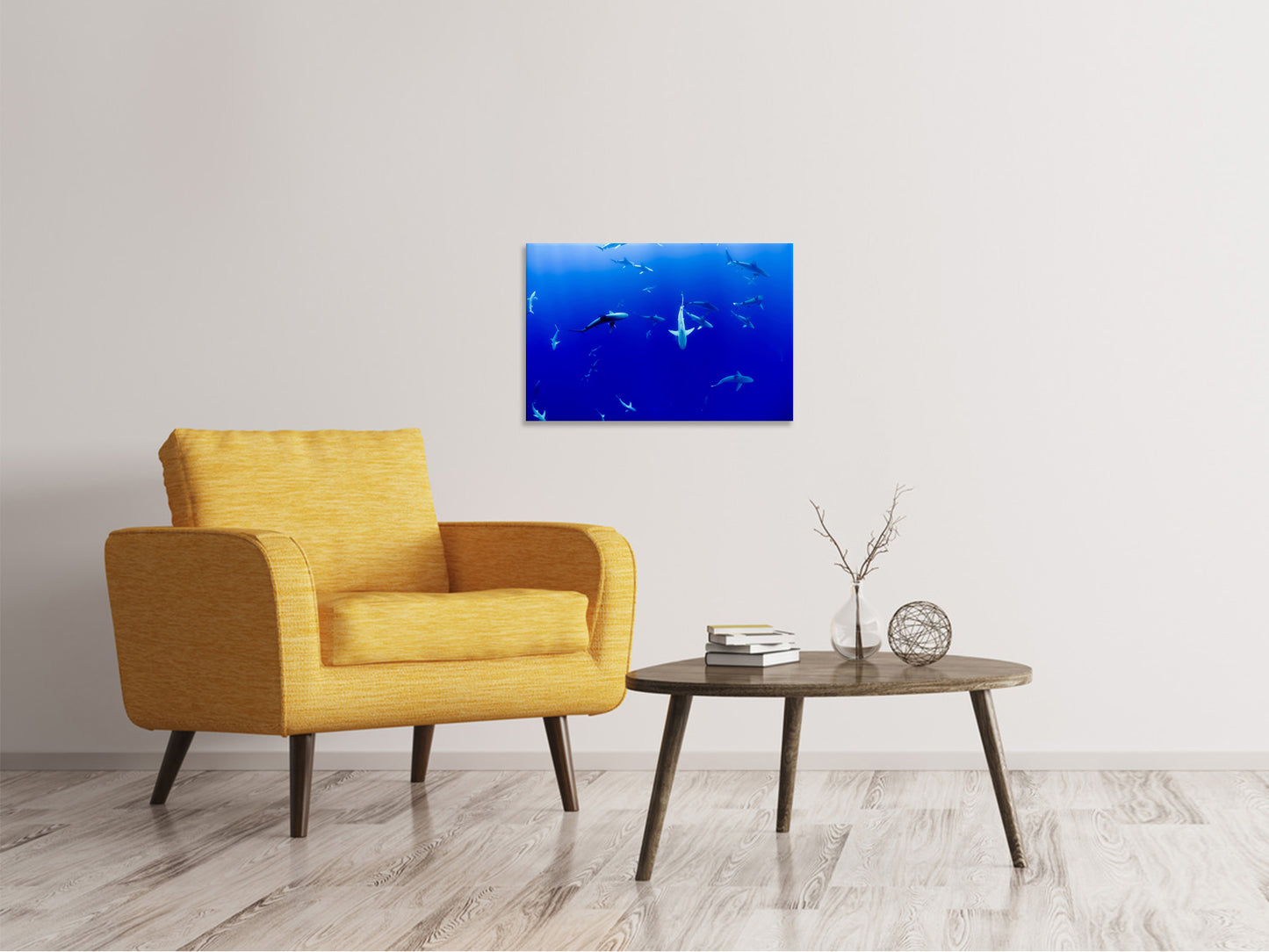 Leinwandbild Im Haifischbecken