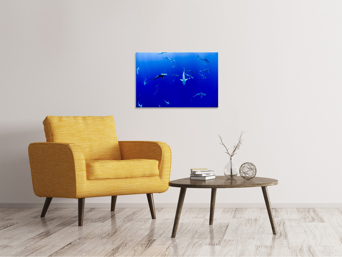 Leinwandbild Im Haifischbecken