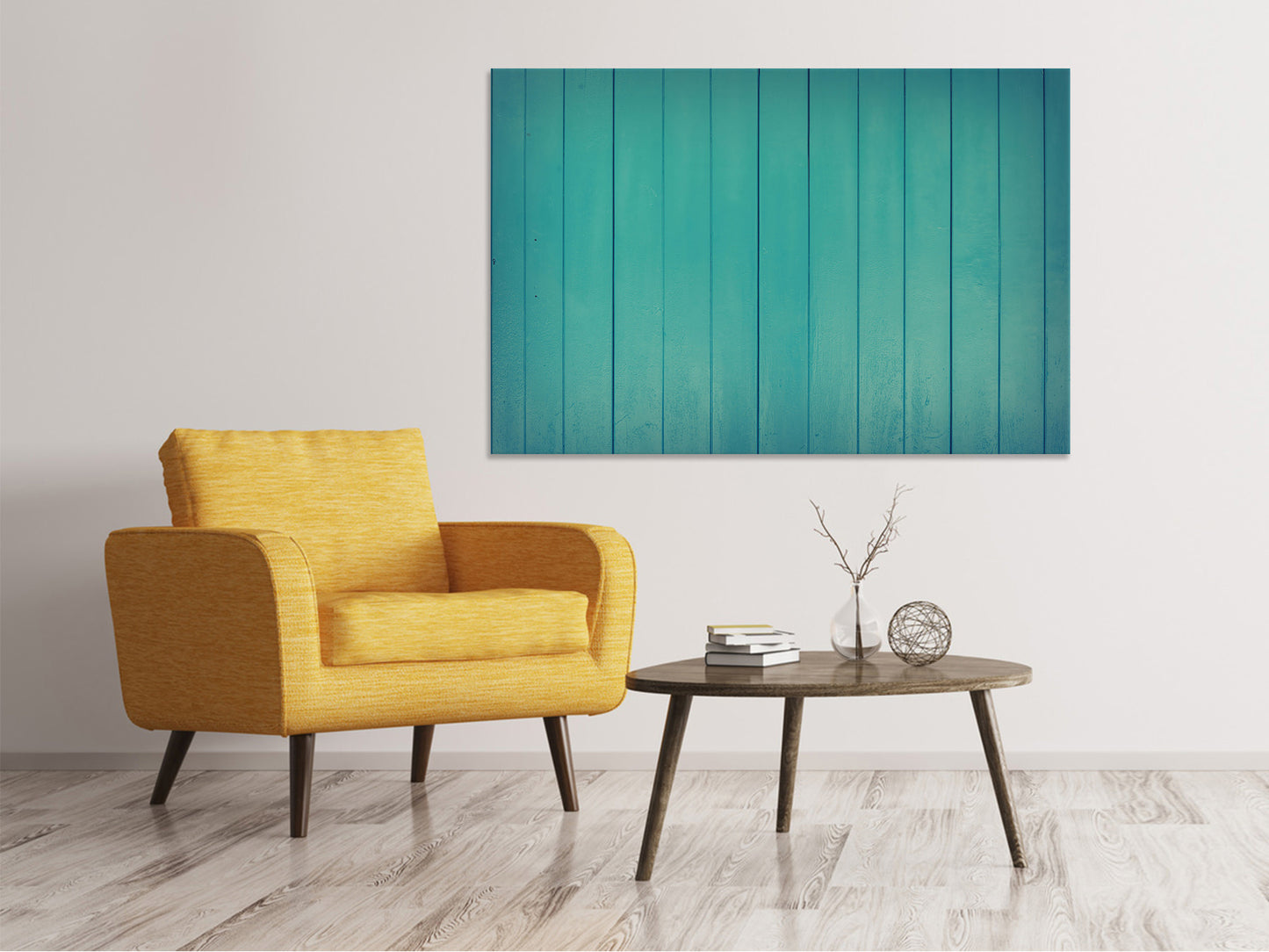 Leinwandbild Lackierte Holzpaneele